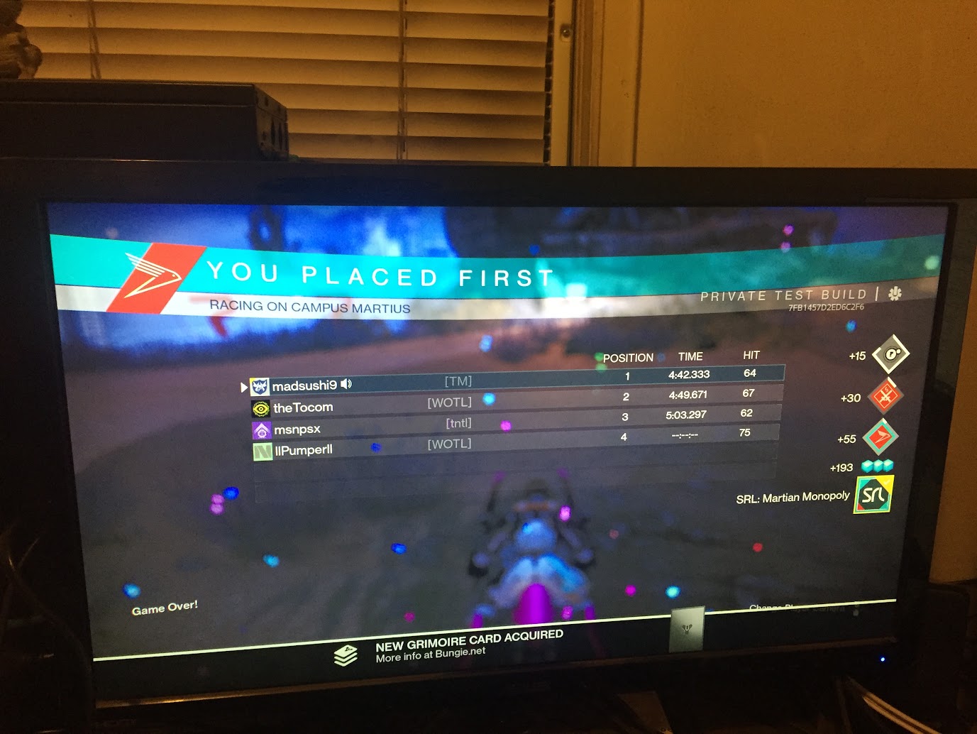 Internal SRL match, 2015